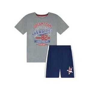 Max & Olivia Big Boys Short Top and Longer Length Print Shorts 2 Piece Set Sz L